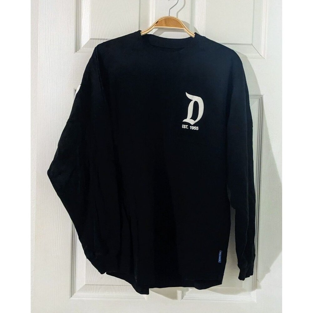 Disney Spirit Jersey Shirt Unisex Small Black Disneyland Resort Puff Print Black
